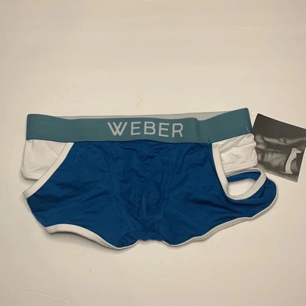 Katy Weber Men’s Jock Brief Underwear Pima Cotton Blue Size XS NWT